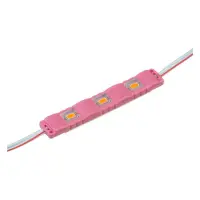 Светодиодный модуль МТК 12V 3led smd5730 1Вт IP65 розовый                                           