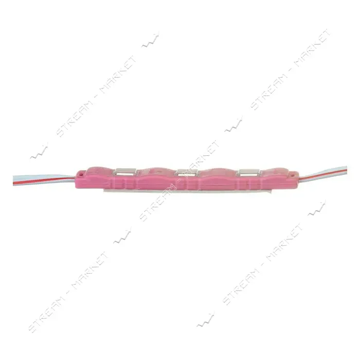 Светодиодный модуль МТК 12V 3led smd5730 1Вт IP65 розовый                                           