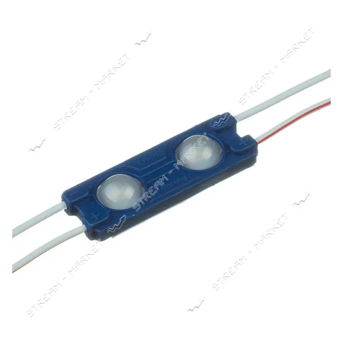 Светодиодный модуль МТК 12V 2led smd5730 0.72Вт IP65 синий