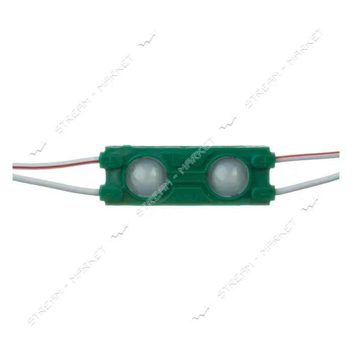 Светодиодный модуль МТК 12V 2led smd5730 0.72Вт IP65 зеленый