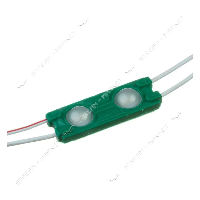 Светодиодный модуль МТК 12V 2led smd5730 0.72Вт IP65 зеленый