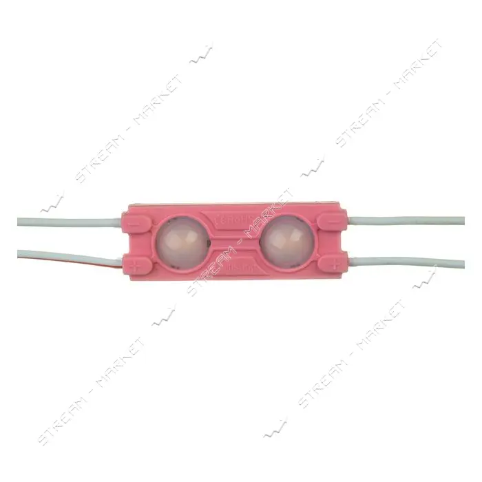 Светодиодный модуль МТК 12V 2led smd5730 0.72Вт IP65 розовый