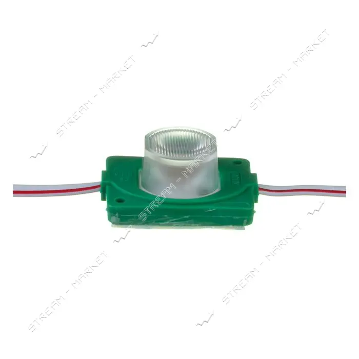Светодиодный модуль инжекторный 12в smd3030 1LED 1.5Вт герметичный зеленый                          