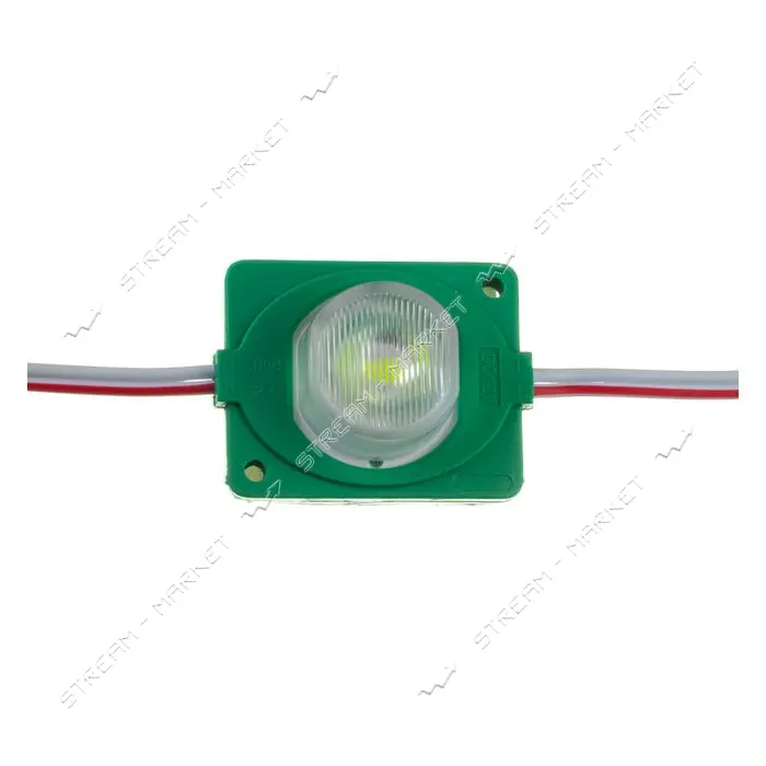 Светодиодный модуль инжекторный 12в smd3030 1LED 1.5Вт герметичный зеленый                          