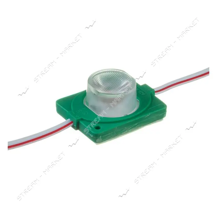 Светодиодный модуль инжекторный 12в smd3030 1LED 1.5Вт герметичный зеленый                          