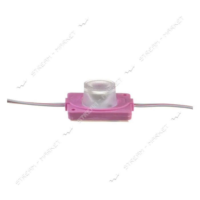 Светодиодный модуль инжекторный 12в smd3030 1LED 1.5Вт розовый                                      