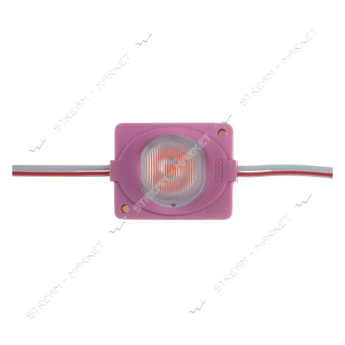Светодиодный модуль инжекторный 12в smd3030 1LED 1.5Вт розовый                                      