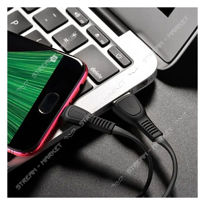 Кабель Hoco X40 Micro USB 2.4А длина 1м черный                                                      