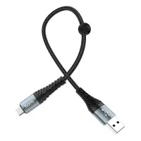 Кабель Hoco X38 Micro USB 2.4А довжина 0.25м чорний                                                 