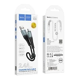 Кабель Hoco X38 Micro USB 2.4А длина 0.25м черный