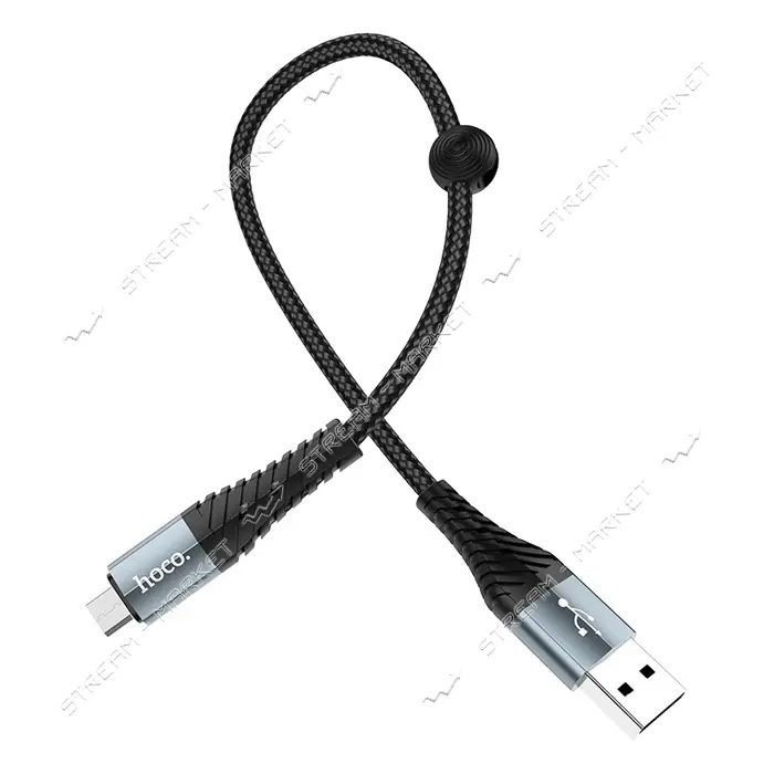 Кабель Hoco X38 Micro USB 2.4А длина 0.25м черный