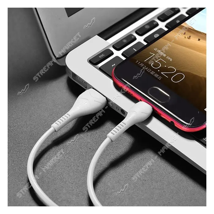 Кабель Hoco X37 Micro USB 2.4А длина 1м белый