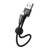 Кабель Hoco X35 Micro USB 2.4А длина 0.25м черный