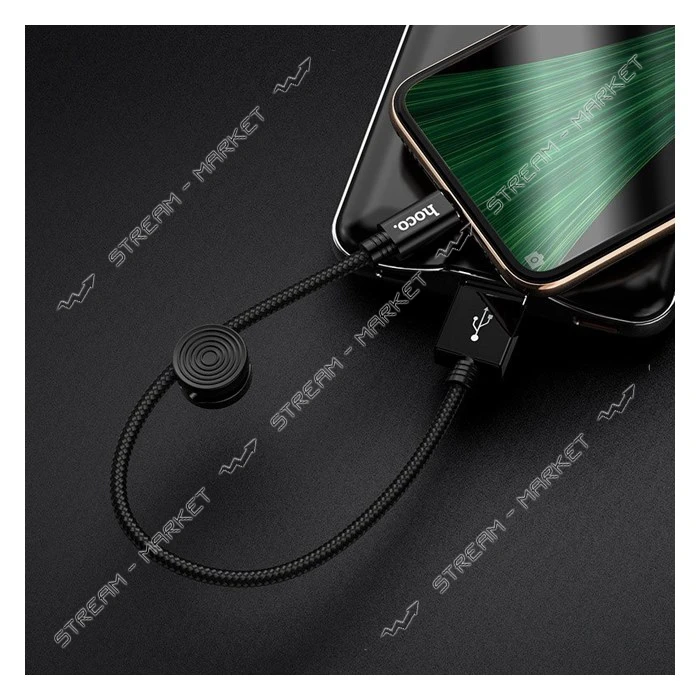 Кабель Hoco X35 Micro USB 2.4А длина 0.25м черный