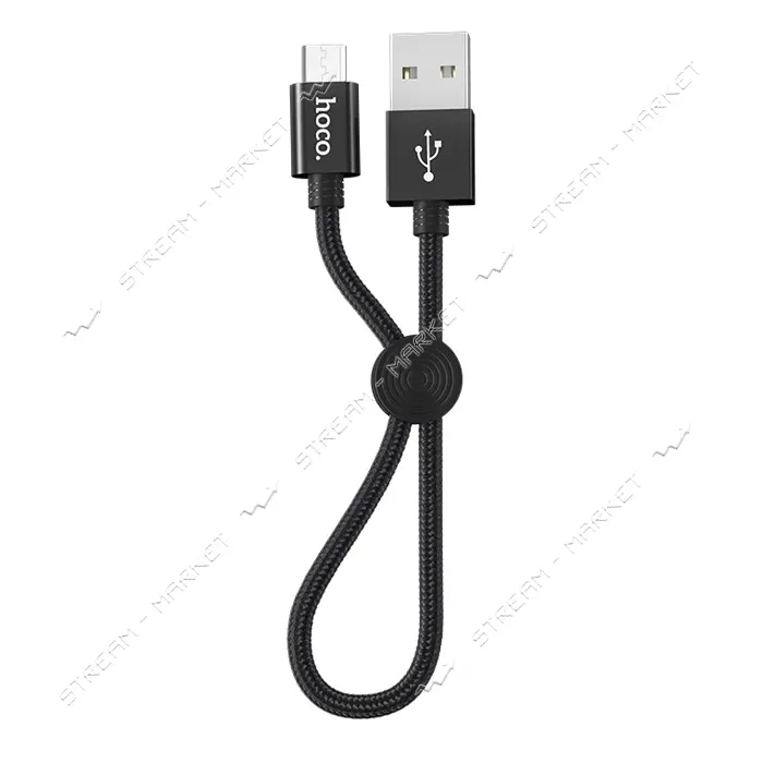 Кабель Hoco X35 Micro USB 2.4А длина 0.25м черный
