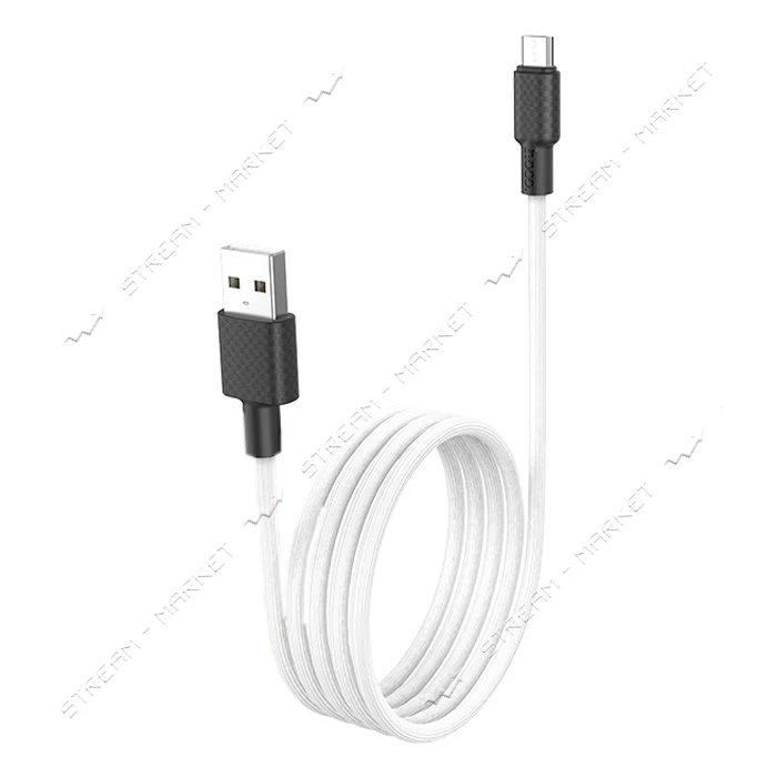 Кабель Hoco X29 Micro USB 2А длина 1м белый                                                         