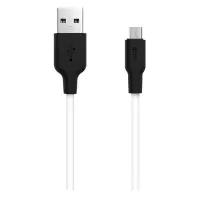Кабель Hoco X21 Micro USB довжина 1м чорний з білим                                                 