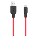Кабель Hoco X21 Micro USB длина 1м черный с красным                                                 