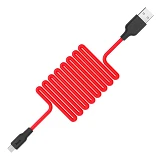 Кабель Hoco X21 Micro USB длина 1м черный с красным                                                 