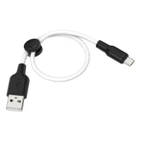 Кабель Hoco X21 Micro USB довжина 0.25м чорний з білим                                              