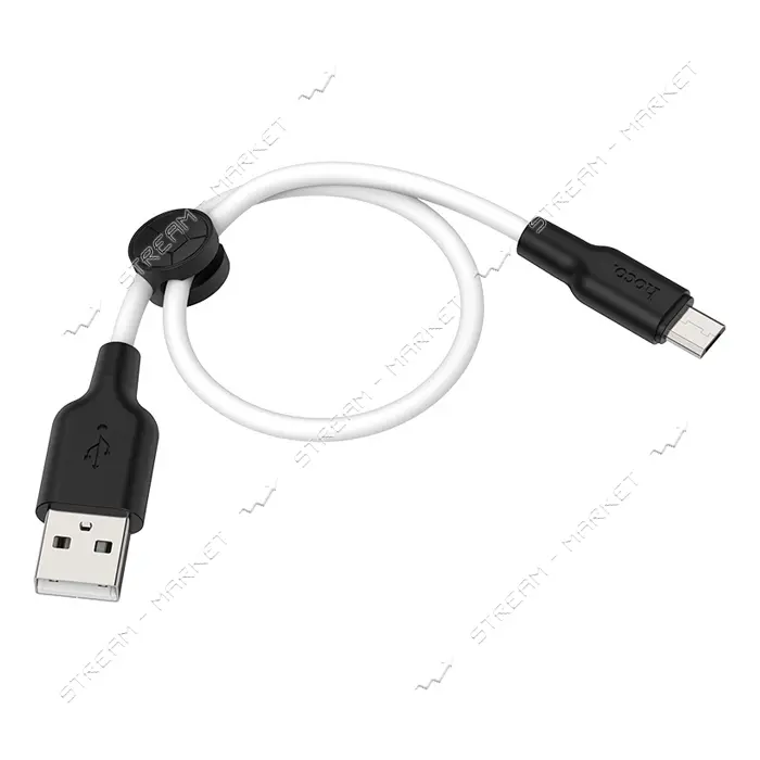 Кабель Hoco X21 Micro USB длина 0.25м черный с белым                                                