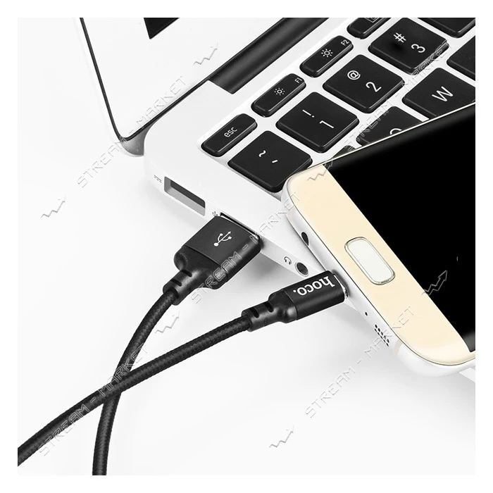 Кабель Hoco X14 Micro USB длина 1м черный