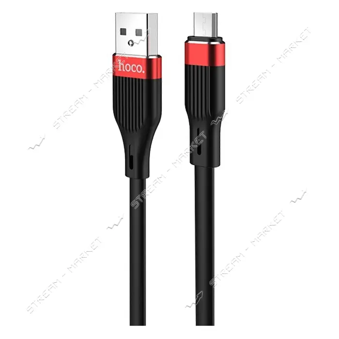 Кабель Hoco U72 Micro USB 2.4А длина 1.2м черный