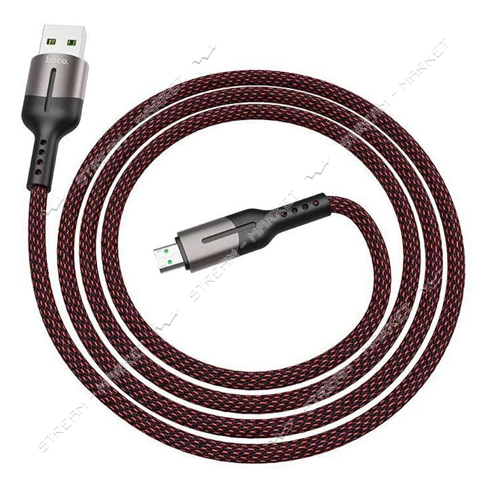 Кабель Hoco U68 Micro USB 4А длина 1.2м черный                                                      