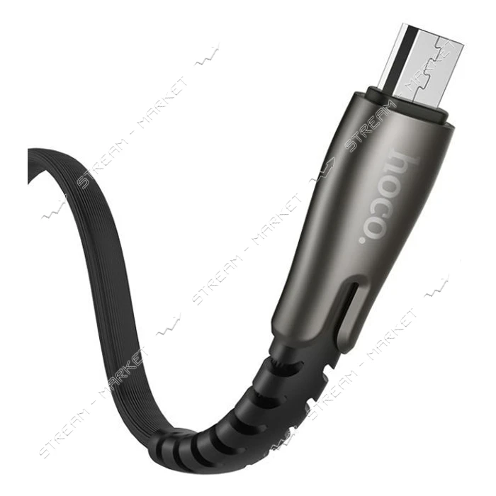 Кабель Hoco U58 Micro USB 2.4А длина 1.2м черный                                                    