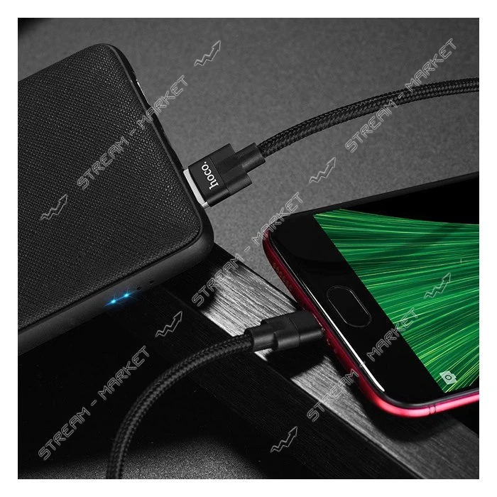 Кабель Hoco U55 Micro USB 2.4А длина 1.2м черный                                                    