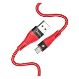 Кабель Hoco U53 Micro USB 4А длина 1.2м красный                                                     