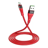 Кабель Hoco U53 Micro USB 4А длина 1.2м красный                                                     