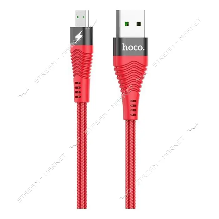 Кабель Hoco U53 Micro USB 4А длина 1.2м красный                                                     