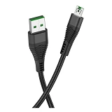Кабель Hoco U53 Micro USB 4А длина 1.2м черный