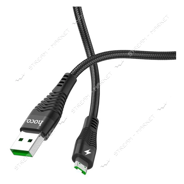 Кабель Hoco U53 Micro USB 4А длина 1.2м черный