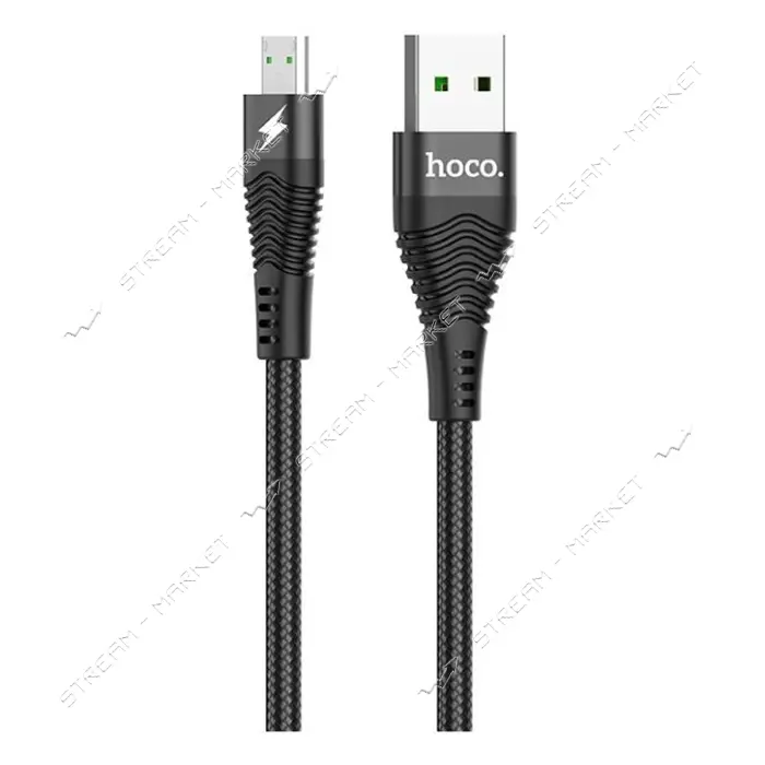 Кабель Hoco U53 Micro USB 4А длина 1.2м черный