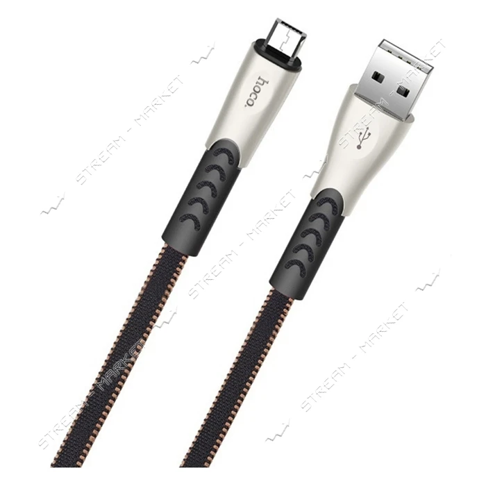 Кабель Hoco U48 Micro USB 2.4А  длина 1.2м черный                                                   