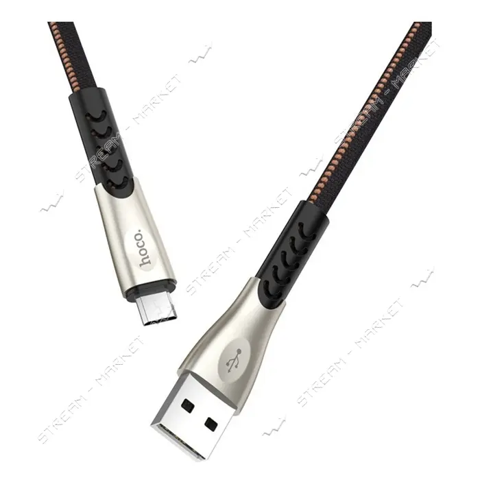 Кабель Hoco U48 Micro USB 2.4А  длина 1.2м черный                                                   