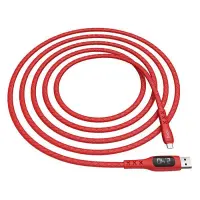 Кабель Hoco S6 Micro USB 2.4А довжина 1.2м червоний з таймером                                      