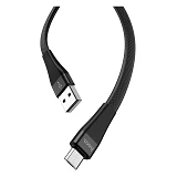 Кабель Hoco S4 Micro USB 2.4А длина 1.2м черный с таймером