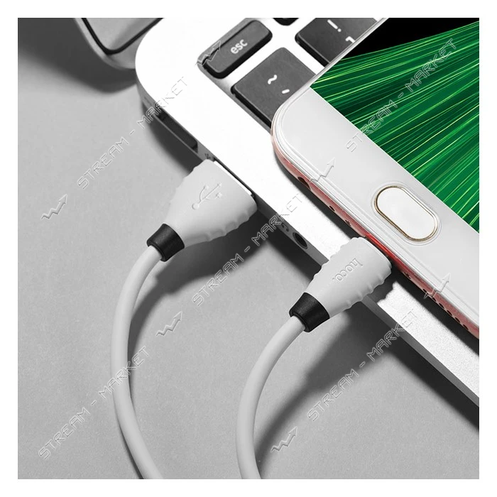 Кабель Hoco X27 Micro USB 2.4А длина 1.2м белый