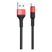 Кабель Hoco X26 Micro USB довжина 1м чорний з червоним                                              