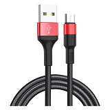 Кабель Hoco X26 Micro USB длина 1м черный с красным