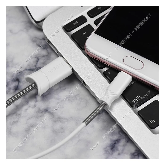 Кабель Hoco X24 Pisces charged Micro USB длина 1м белый