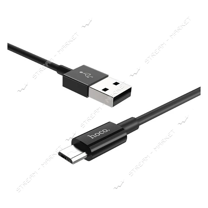 Кабель Hoco X23 Skilled charged Micro USB длина 1м черный