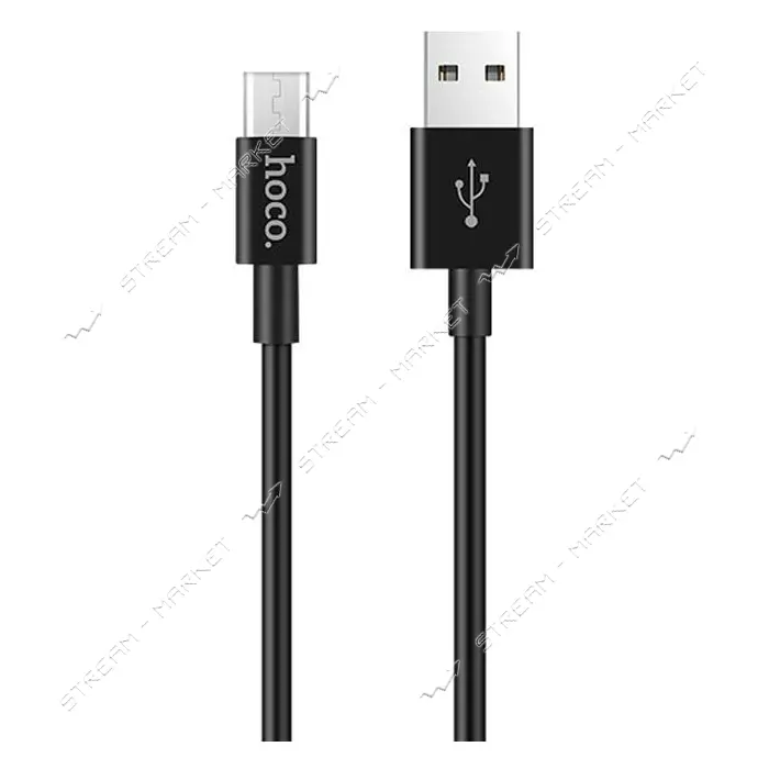 Кабель Hoco X23 Skilled charged Micro USB длина 1м черный