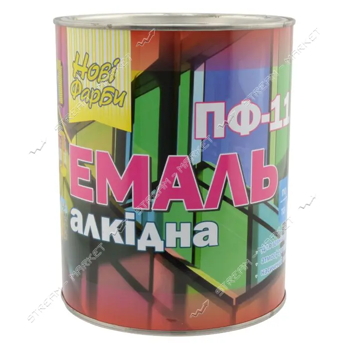 Краска алкидная ПФ-115 Новые краски 2.8л красно-коричневая Харьков                                  