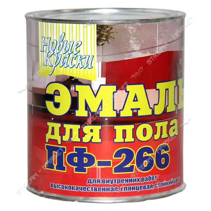 Краска алкидная Новые краски ПФ-266 для пола 2.8л желто-коричневая