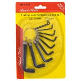 Набор шестигранных ключей Hand-Tools ht1842 1.5-10мм Г-образные 10шт                                