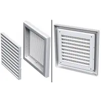 Решетка вентиляционная пластиковая Vents МВ 120 с с сеткой от насекомых                             